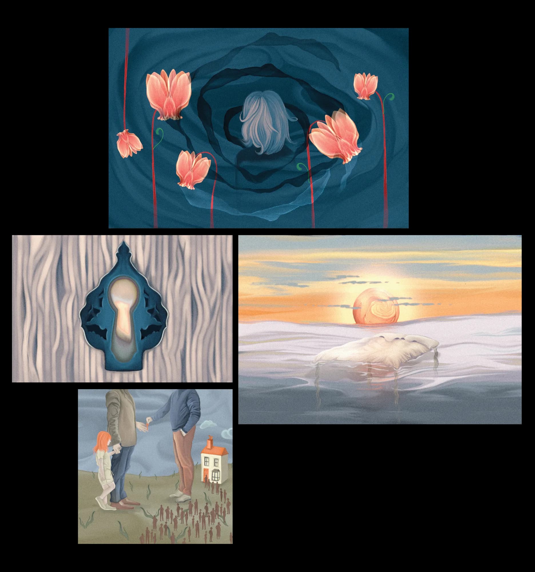 Hyphen Online article illustrations